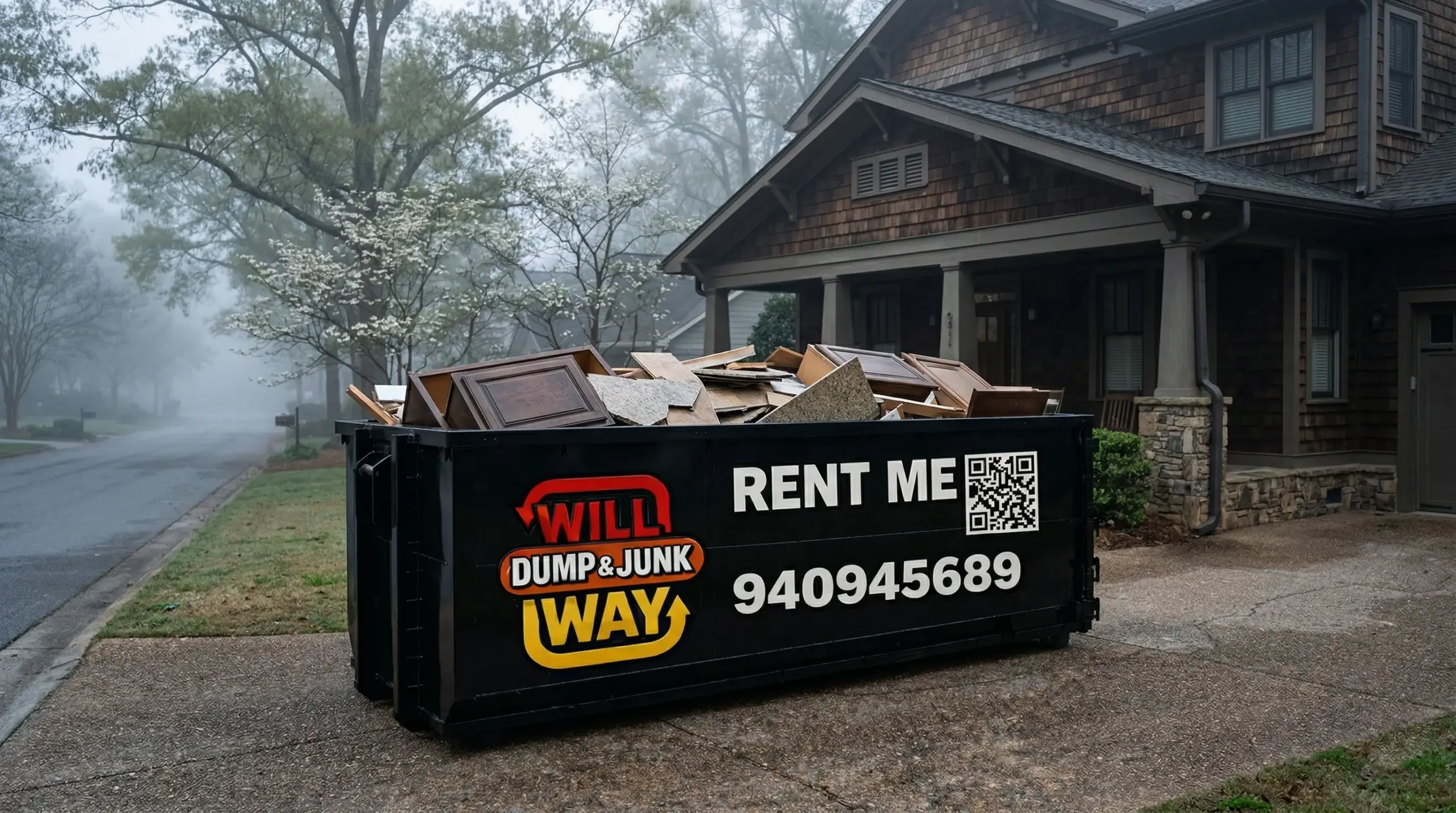 WillWay junk removal team working at a Prosper Texas home